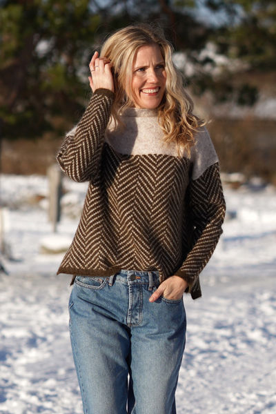 Luna™ | Pullover mit trendigem Fischgrätenmuster