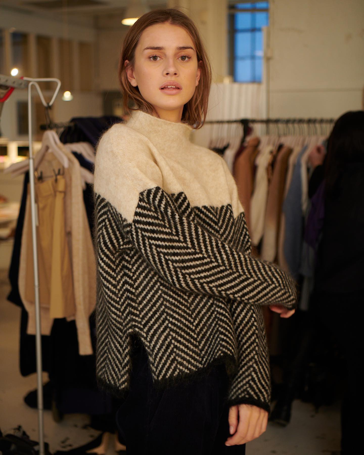 Luna™ | Pullover mit trendigem Fischgrätenmuster