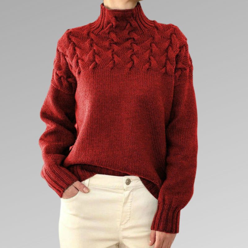 Dua | Eleganter Pullover aus Zopfstrick