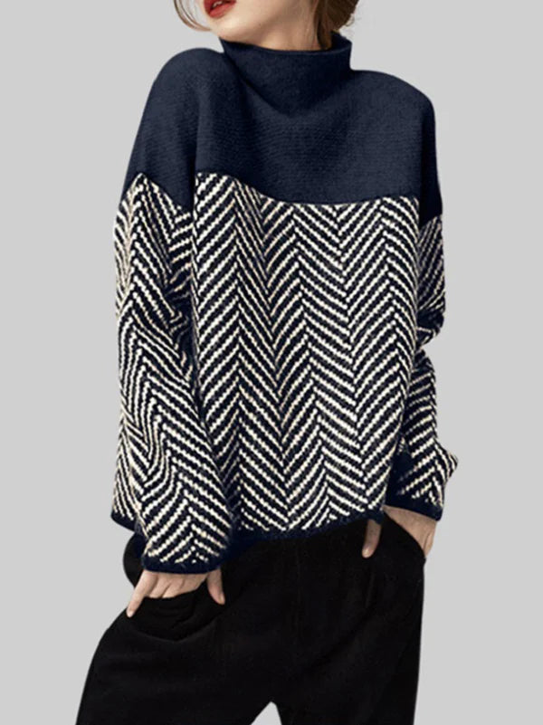 Luna™ | Pullover mit trendigem Fischgrätenmuster
