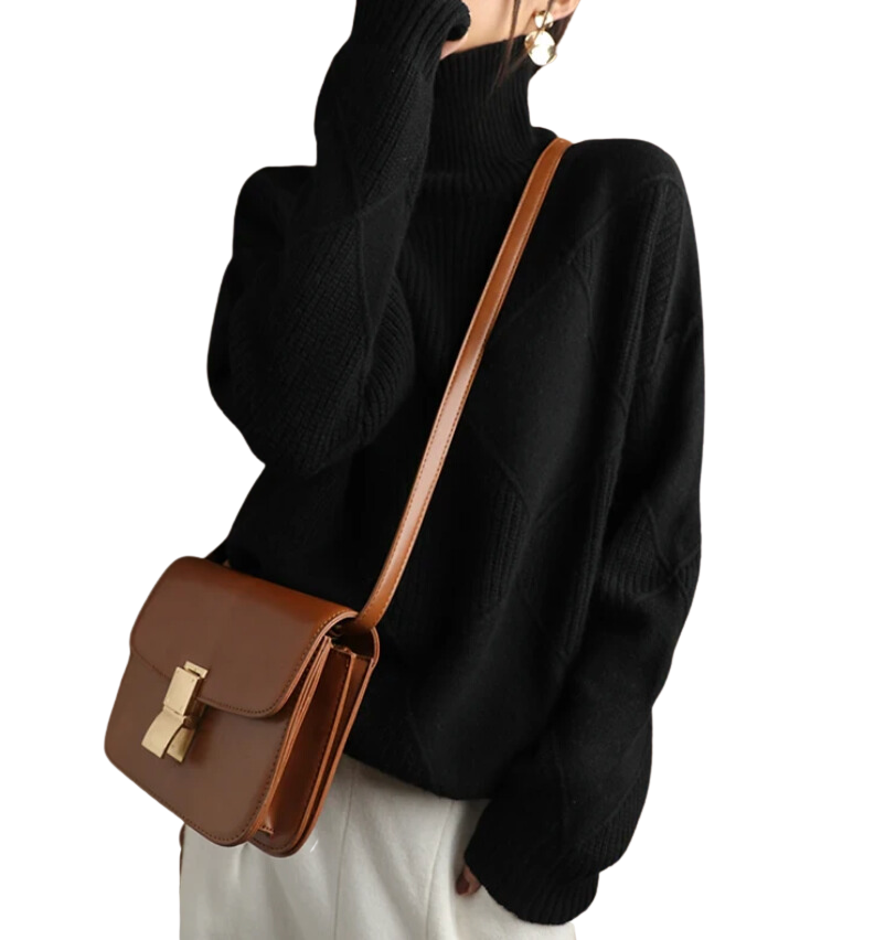 Lia™ - Pullover Frauen mit bequemem Rollkragenpullover