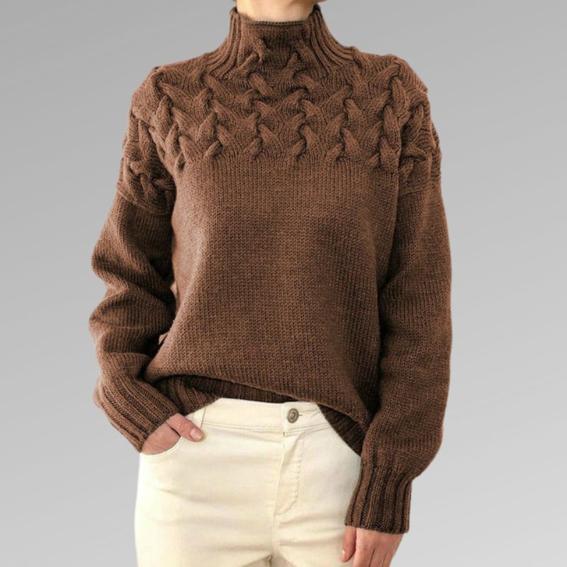 Dua | Eleganter Pullover aus Zopfstrick