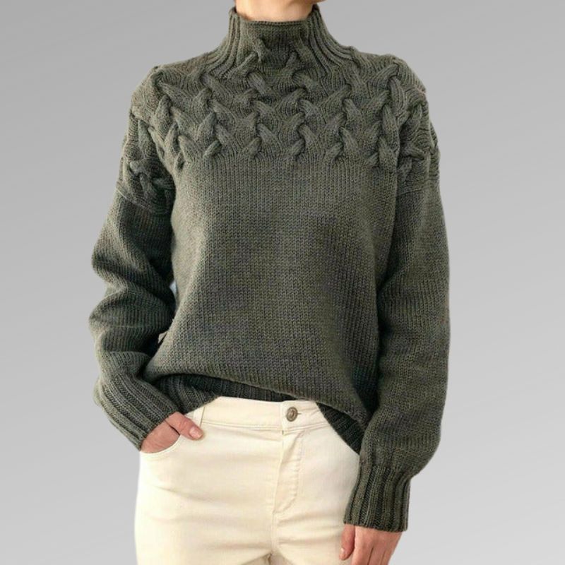 Dua | Eleganter Pullover aus Zopfstrick