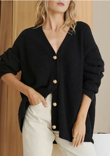 Ellie™ - Übergroßer Pullover für Frauen mit Knöpfen