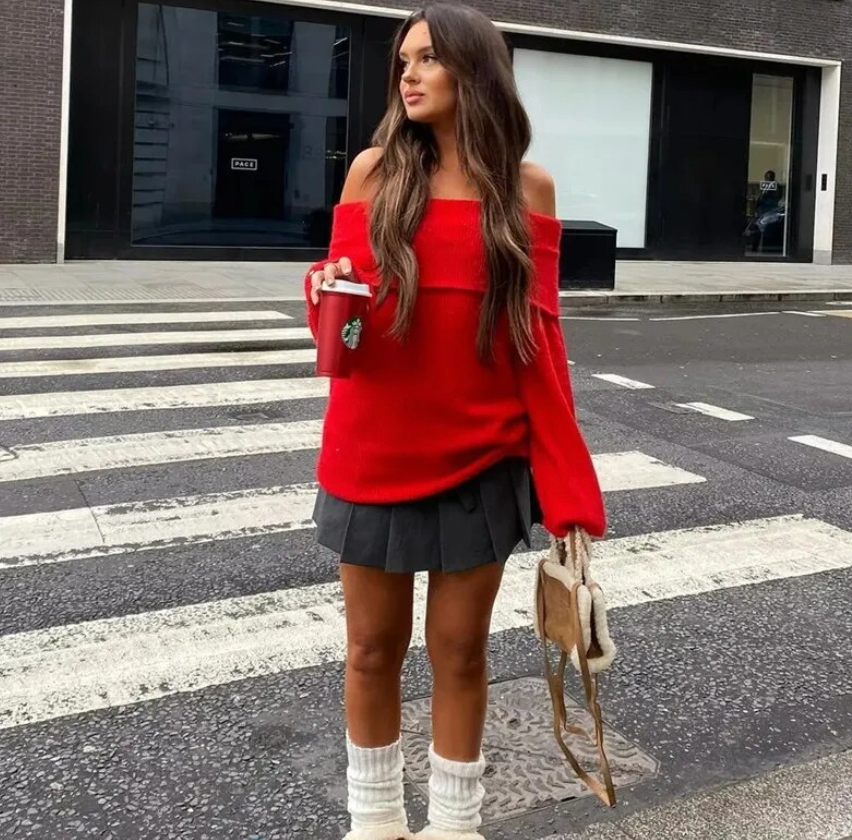 Bambina™ - Schulterfreie lässige Trui