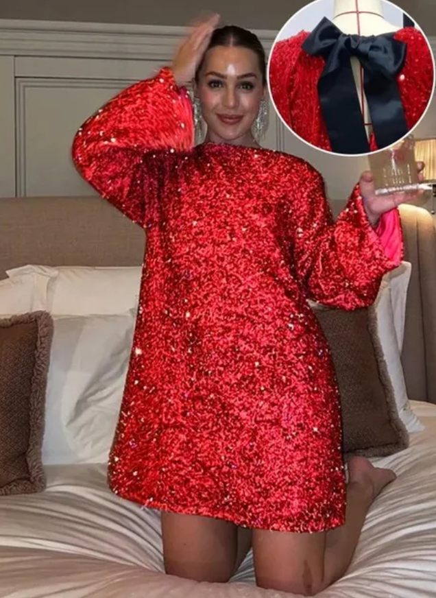 Glamour™ - Glitzerkleid mit Schleife