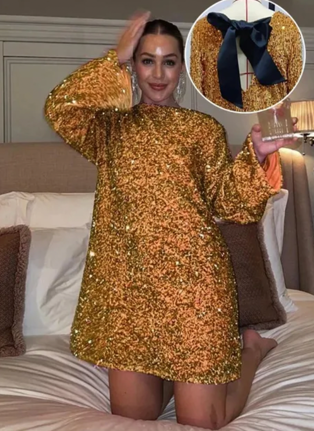 Glamour™ - Glitzerkleid mit Schleife