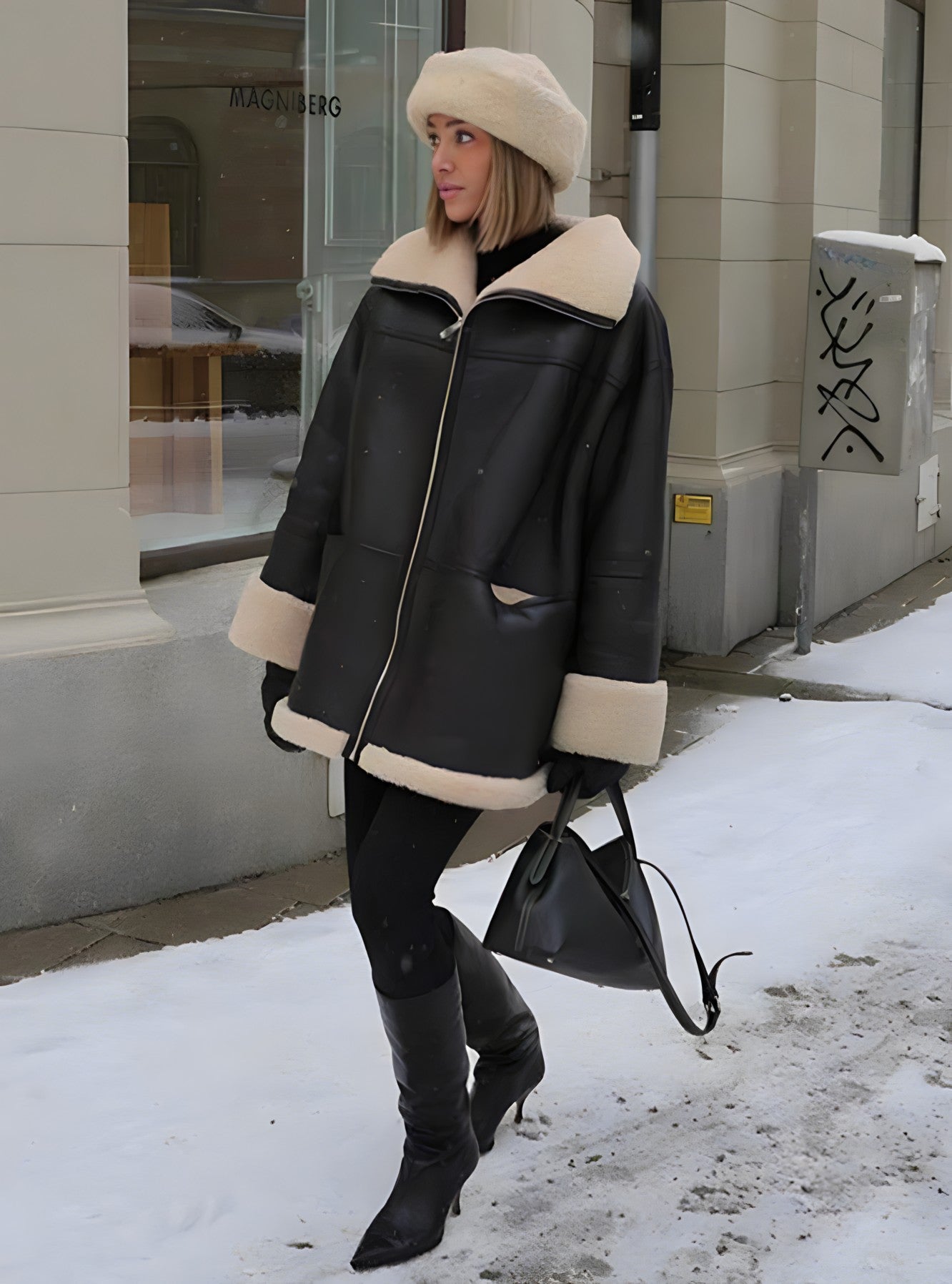 Luna™ - Lederjacke mit Wollfutter