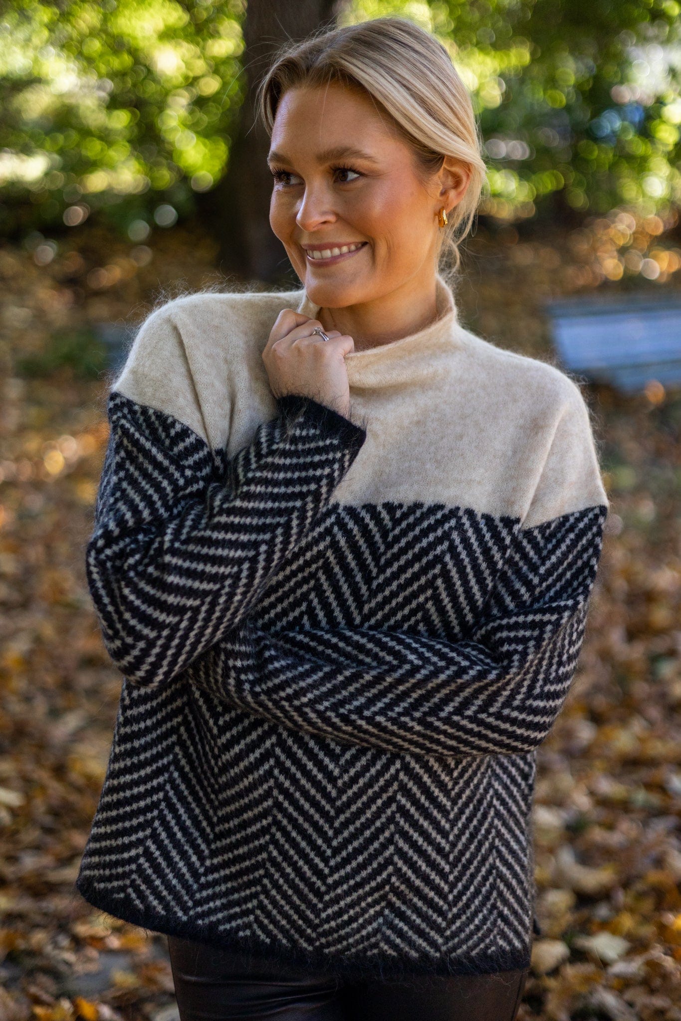 Luna™ | Pullover mit trendigem Fischgrätenmuster