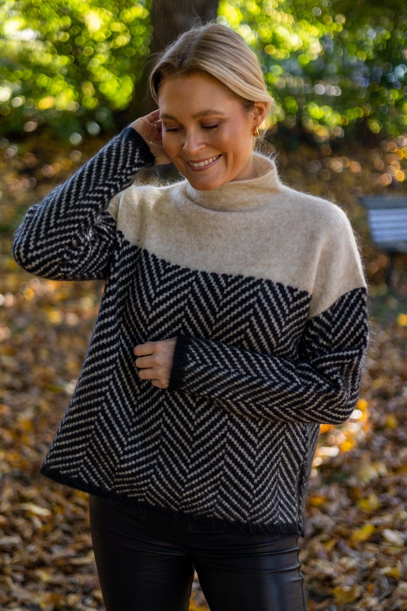 Luna™ | Pullover mit trendigem Fischgrätenmuster