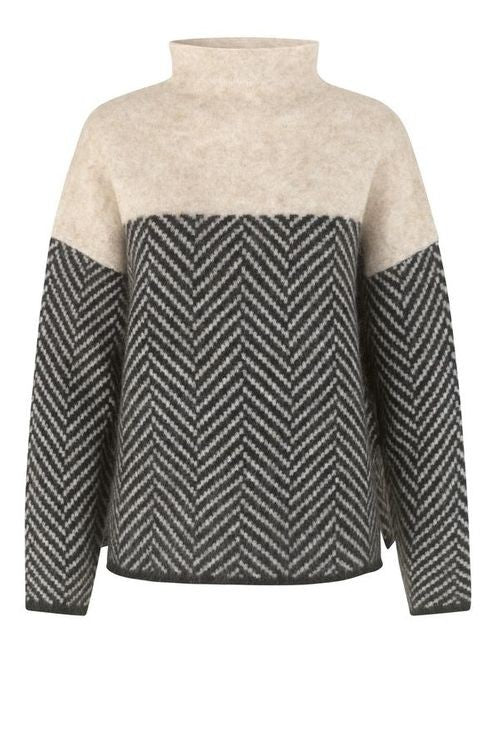 Luna™ | Pullover mit trendigem Fischgrätenmuster
