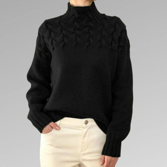 Dua | Eleganter Pullover aus Zopfstrick