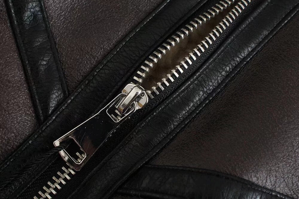 Saar™ - Doppelseitige Kunstlederjacke mit Wolle