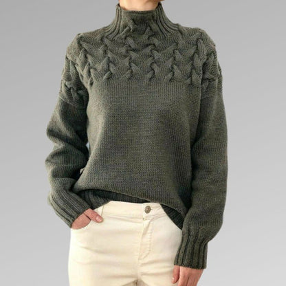Dua | Eleganter Pullover aus Zopfstrick