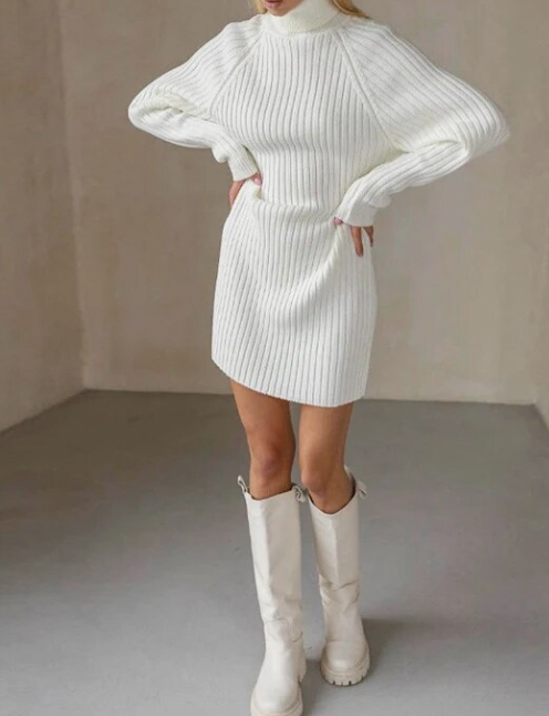 Celien™ | Strickkleid mit Kragen