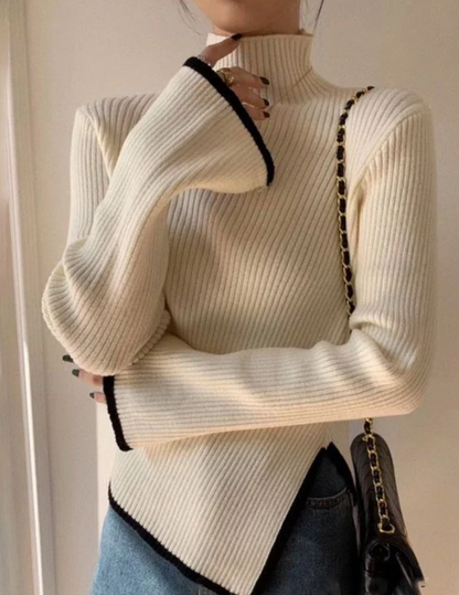 Sara™ - Langärmeliger Rollkragenpullover aus Strick