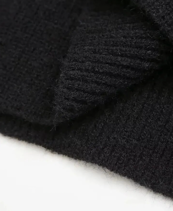 Anna™ - Schwarzer Freizeitpullover mit Ärmeldetail