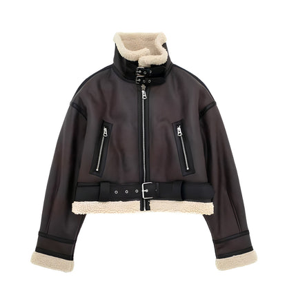 Saar™ - Doppelseitige Kunstlederjacke mit Wolle