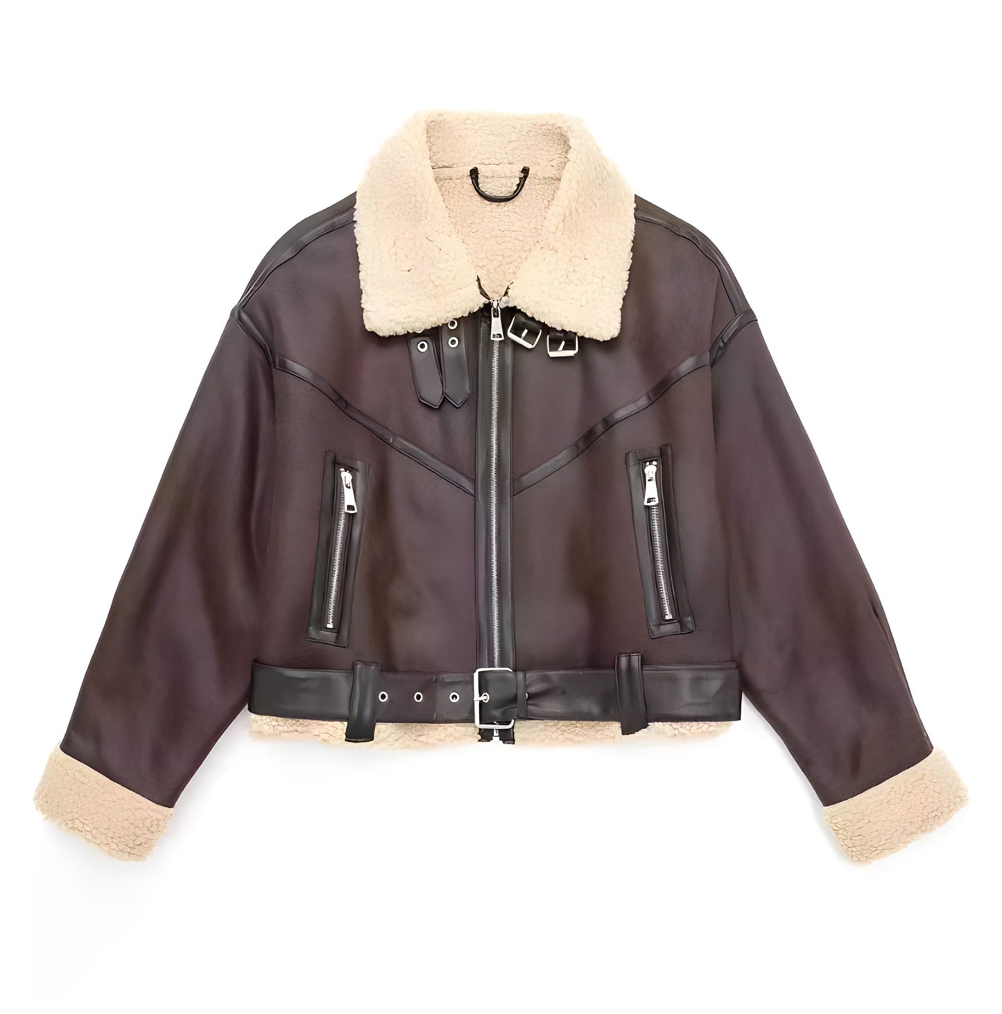 Saar™ - Doppelseitige Kunstlederjacke mit Wolle