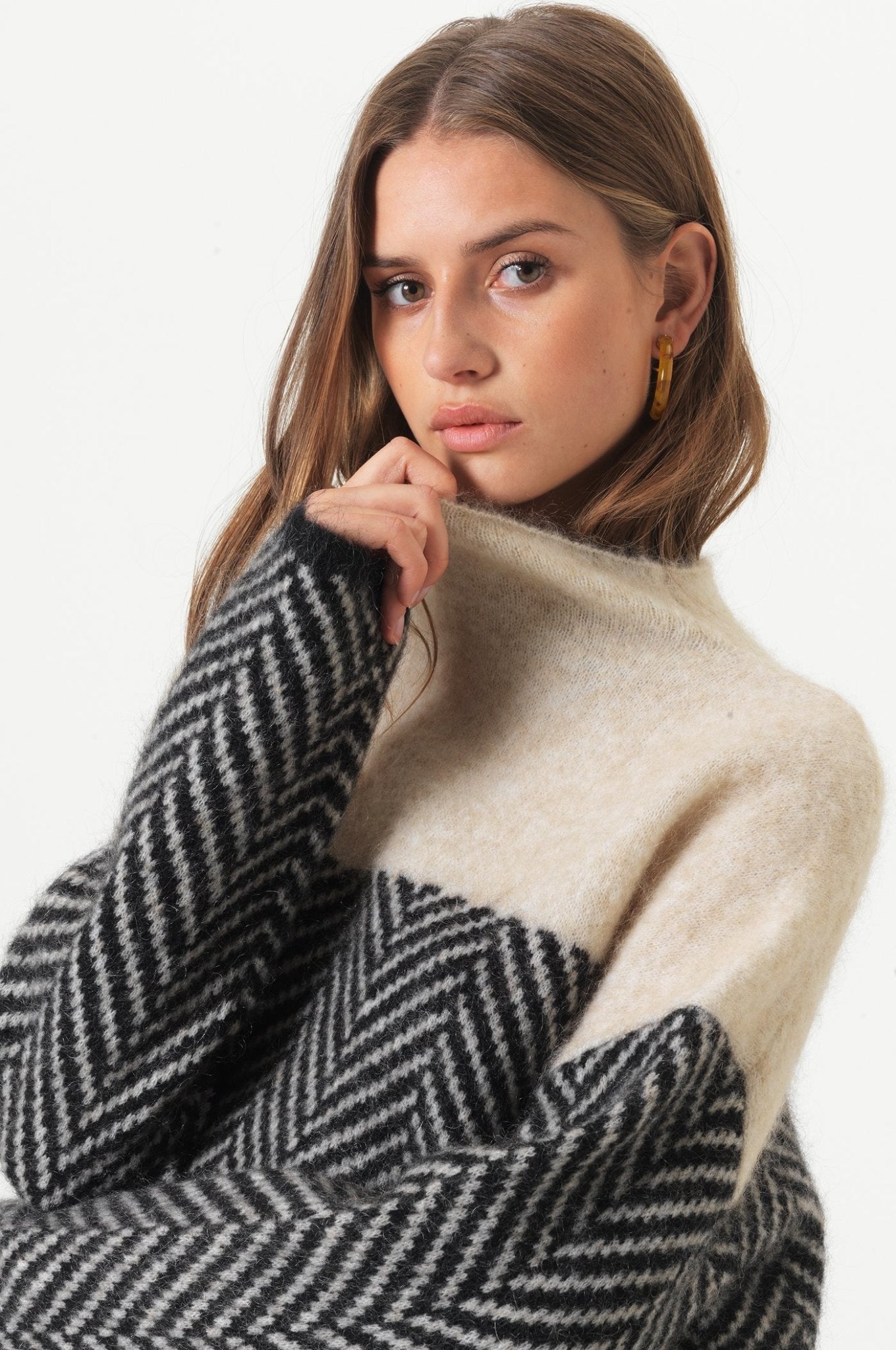 Luna™ | Pullover mit trendigem Fischgrätenmuster